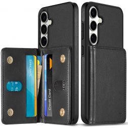 TUCCH SAMSUNG Galaxy S25 Plus PU Leather Case with Undetachable Wallet, SAMSUNG Galaxy S25 Plus Phone Case with Card Holder