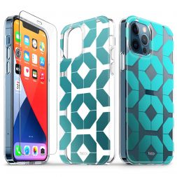 TUCCH iPhone 12 iPhone 12 Pro Clear Case, IML New Craft Scratchproof Shockproof Slim Case - Octagon