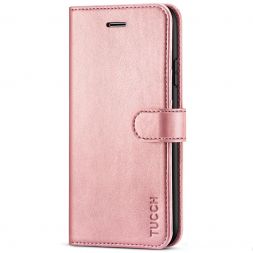 TUCCH New iPhone SE 2nd 2020 iPhone 7/8 Wallet Case Folio Style Kickstand With Magnetic Strap-Rose Gold