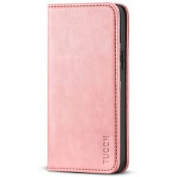 TUCCH iPhone 13 Pro Max Wallet Case - iPhone 13 Pro Max Flip Cover With Magnetic Closure-Rose Gold