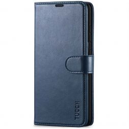 TUCCH Samsung Galaxy A52 Wallet Case Folio Style Kickstand With Magnetic Strap - Dark Blue