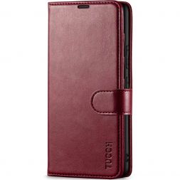 TUCCH Samsung A54 Wallet Case, Samsung Galaxy A54 5G PU Leather Case Flip Cover, Stand With RFID Blocking And Magnetic Closure-Wine Red