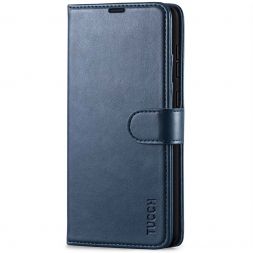 TUCCH Samsung Galaxy A72 Wallet Case Folio Style Kickstand With Magnetic Strap - Dark Blue