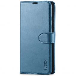 TUCCH Samsung Galaxy A72 Wallet Case Folio Style Kickstand With Magnetic Strap - Lake Blue