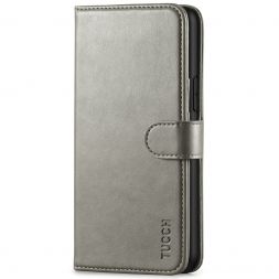 TUCCH iPhone 11 Pro Wallet Case Folio Flip Kickstand With Magnetic Clasp-Gray