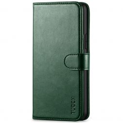 TUCCH iPhone 11 Pro Wallet Case Folio Flip Kickstand With Magnetic Clasp-Midnight Green