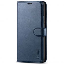 TUCCH iPhone 12 Mini Wallet Case Folio Flip Kickstand With Magnetic Clasp-Dark Blue