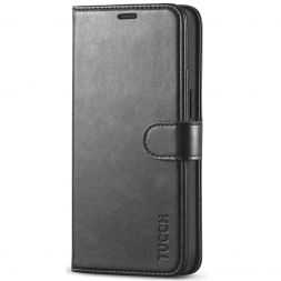 TUCCH iPhone 12 Mini Wallet Case Folio Flip Kickstand With Magnetic Clasp-Black
