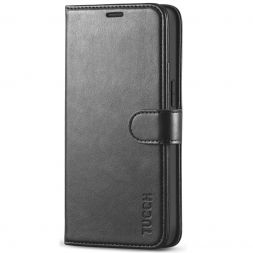TUCCH iPhone 12 Mini Wallet Case Folio Flip Kickstand With Magnetic Clasp-Black