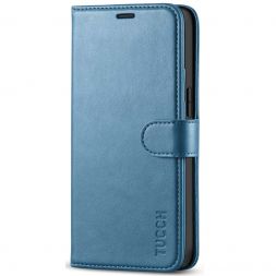TUCCH iPhone 12 Mini Wallet Case Folio Flip Kickstand With Magnetic Clasp-Lake Blue