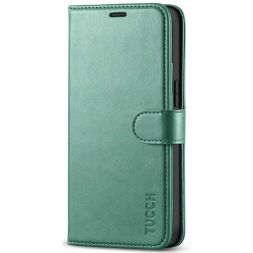 TUCCH iPhone 12 Mini Wallet Case Folio Flip Kickstand With Magnetic Clasp-Myrtle Green