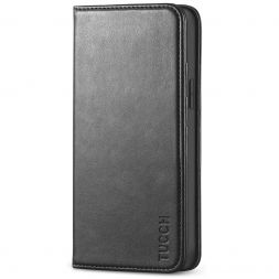 TUCCH iPhone 12 Mini Wallet Case - Mini iPhone 12 5.4-inch Flip Cover With Magnetic Closure-Black