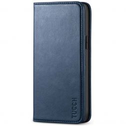 TUCCH iPhone 12 6.1-Inch Wallet Case - iPhone 12 Pro Flip Cover With Magnetic Closure-Dark Blue