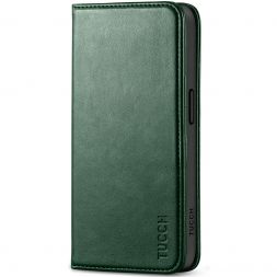 TUCCH iPhone 15 Pro Max Wallet Case - iPhone 15 Pro Max Leather Flip Case - Midnight Green