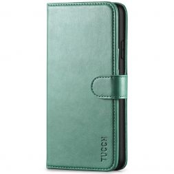 TUCCH iPhone XS Max Wallet Case Folio Style Kickstand With Magnetic Strap-Myrtle Green