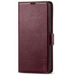TUCCH Samsung S21 Ultra Wallet Case, Samsung Galaxy S21 Ultra 5G Flip PU Leather Cover, Stand with RFID Blocking and Magnetic Closure-Wine Red