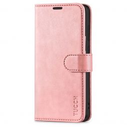 TUCCH Samsung Galaxy S20FE Wallet Case Folio Style Kickstand With Magnetic Strap-Rose Gold