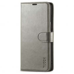TUCCH Samsung Galaxy S21FE Wallet Case Folio Style Kickstand With Magnetic Strap for Samsung S21 FE-Gray