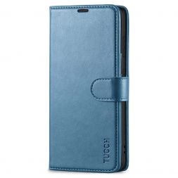 TUCCH Samsung Galaxy S21FE Wallet Case Folio Style Kickstand With Magnetic Strap for Samsung S21 FE-Light Blue