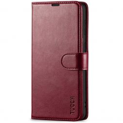 TUCCH Samsung S21 Plus Wallet Case, Samsung Galaxy S21 Plus 5G Flip PU Leather Cover, Stand with RFID Blocking and Magnetic Closure-Wine Red