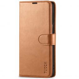 TUCCH Samsung S21 Plus Wallet Case, Samsung Galaxy S21 Plus 5G Flip PU Leather Cover, Stand with RFID Blocking and Magnetic Closure-Light Brown