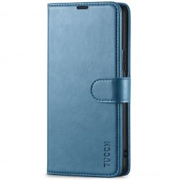 TUCCH Samsung S22 Wallet Case, Samsung Galaxy S22 5G Flip PU Leather Cover, Stand with RFID Blocking and Magnetic Closure-Light Blue