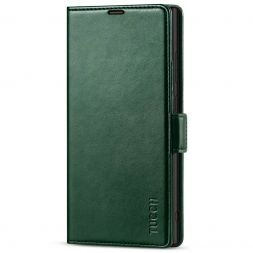 TUCCH Samsung S22 Ultra Wallet Case, Samsung Galaxy S22 Ultra 5G Flip PU Leather Cover, Stand with RFID Blocking and Magnetic Closure-Midnight Green