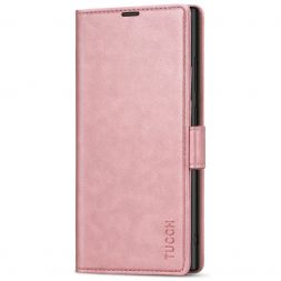 TUCCH Samsung S22 Ultra Wallet Case, Samsung Galaxy S22 Ultra 5G Flip PU Leather Cover, Stand with RFID Blocking and Magnetic Closure-Rose Gold