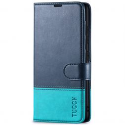 TUCCH Samsung S23 Wallet Case, Samsung Galaxy S23 5G Flip Leather Cover-Blue & Lake Blue