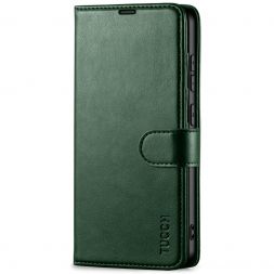 TUCCH Samsung S24 Wallet Case, Samsung Galaxy S24 5G Leather Case Folio Cover - Midnight Green