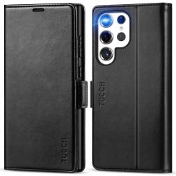 TUCCH Samsung S25 Ultra Wallet Case, Samsung Galaxy S25 Ultra 5G Flip PU Leather Phone Cover, Stand with RFID Blocking and Magnetic Closure Flip Cover