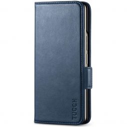 TUCCH SAMSUNG Galaxy Z Fold5 5G Folio Case with S Pen Slot - Dark Blue