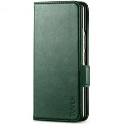 TUCCH SAMSUNG Galaxy Z Fold5 5G Book Case with S Pen Slot - Midnight Green