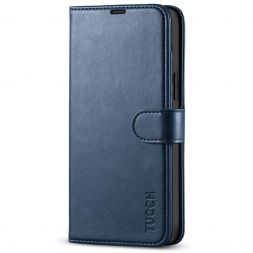 TUCCH IPhone 14 Plus Wallet Case, IPhone 14 Plus Book Folio Flip Kickstand With Magnetic Clasp-Dark Blue