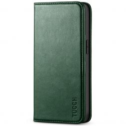 TUCCH iPhone 14 Pro Max Wallet Case - iPhone 14 Pro Max Flip Cover With Magnetic Closure-Midnight Green