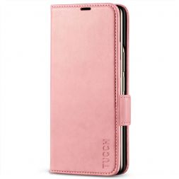 TUCCH SAMSUNG Galaxy Z Fold4 5G Wallet Case PU Leather Cover with S Pen Slot - Rose Gold