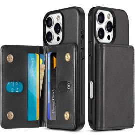 TUCCH iPhone 16 Pro Max PU Leather Case with Undetachable Wallet, iPhone 16 Pro Max Phone Case with Card Holder