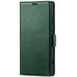 TUCCH Samsung S24 Ultra Wallet Case, Samsung Galaxy S24 Ultra 5G Leather Case Folio Cover - Midnight Green