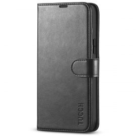 TUCCH IPhone 14 Plus Wallet Case, IPhone 14 Plus Book Folio Flip Kickstand With Magnetic Clasp-Black