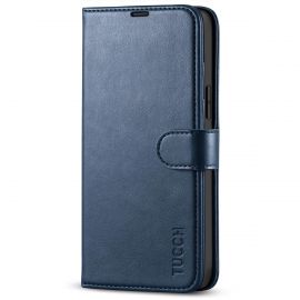 TUCCH IPhone 14 Plus Wallet Case, IPhone 14 Plus Book Folio Flip Kickstand With Magnetic Clasp-Dark Blue