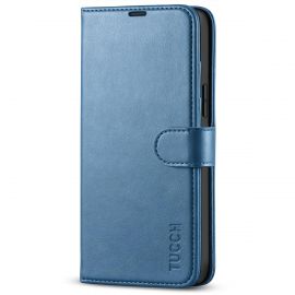 TUCCH IPhone 14 Plus Wallet Case, IPhone 14 Plus Book Folio Flip Kickstand With Magnetic Clasp-Light Blue
