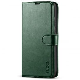 TUCCH IPhone 14 Plus Wallet Case, IPhone 14 Plus Book Folio Flip Kickstand With Magnetic Clasp-Midnight Green