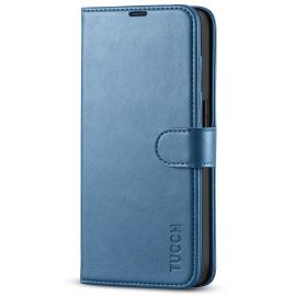 TUCCH IPhone 14 Pro Wallet Case, IPhone 14 Pro Book Folio Flip Kickstand Cover With Magnetic Clasp-Light Blue
